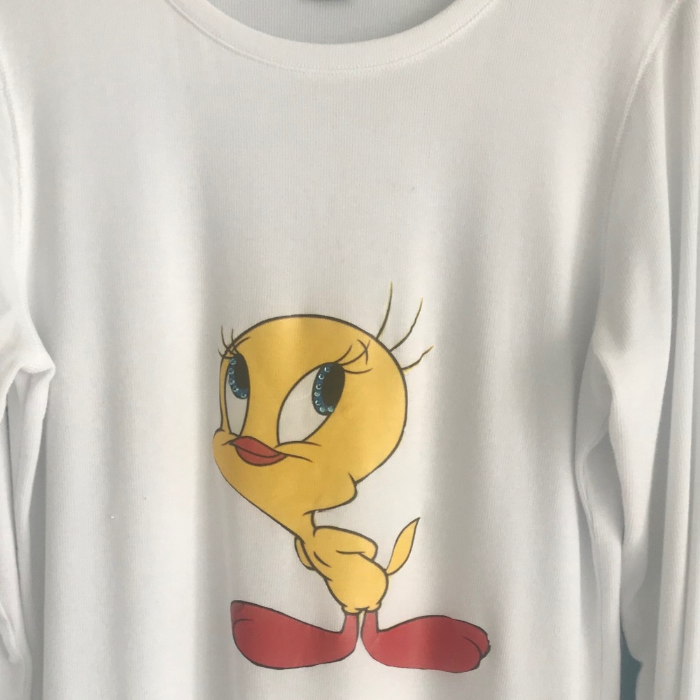 Magaschoni - Tweetie bird shirt w/ rhinestones
